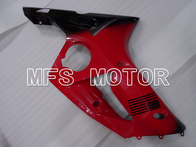 Kawasaki NINJA ZX6R 2003-2004 Injection ABS Fairing - Factory Style - Black Red - MFS3727 - Fairings Kit