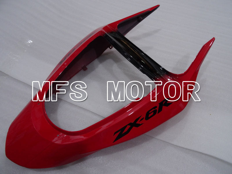 Kawasaki NINJA ZX6R 2003-2004 Injection ABS Fairing - Factory Style - Black Red - MFS3727 - Fairings Kit
