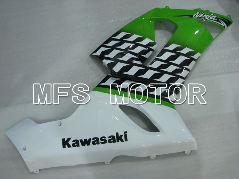 Kawasaki NINJA ZX6R 2005-2006 Injection ABS Fairing - Factory Style - Green White - MFS3791 - Fairings Kit