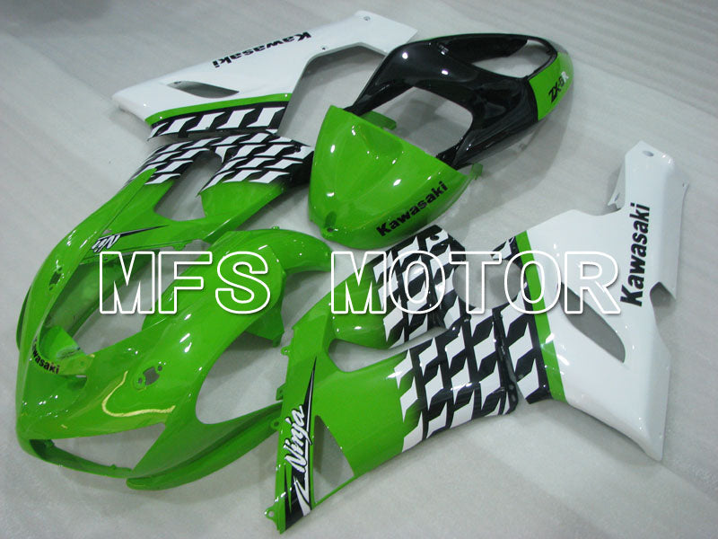 Kawasaki NINJA ZX6R 2005-2006 Injection ABS Fairing - Factory Style - Green White - MFS3791 - Fairings Kit