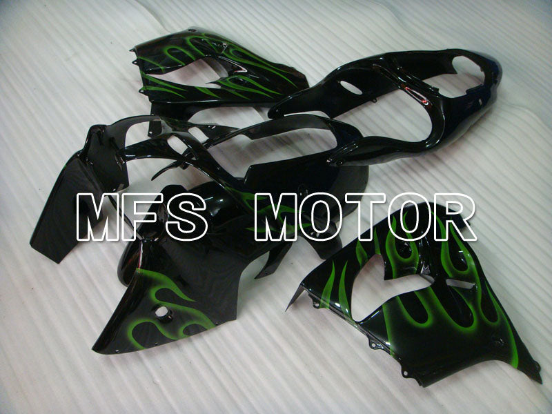 Kawasaki NINJA ZX9R 2000-2001 ABS Fairing - Flame - Black Green - MFS3827 - Fairings Kit