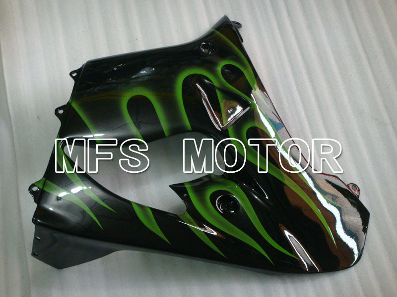 Kawasaki NINJA ZX9R 2000-2001 ABS Fairing - Flame - Black Green - MFS3827 - Fairings Kit