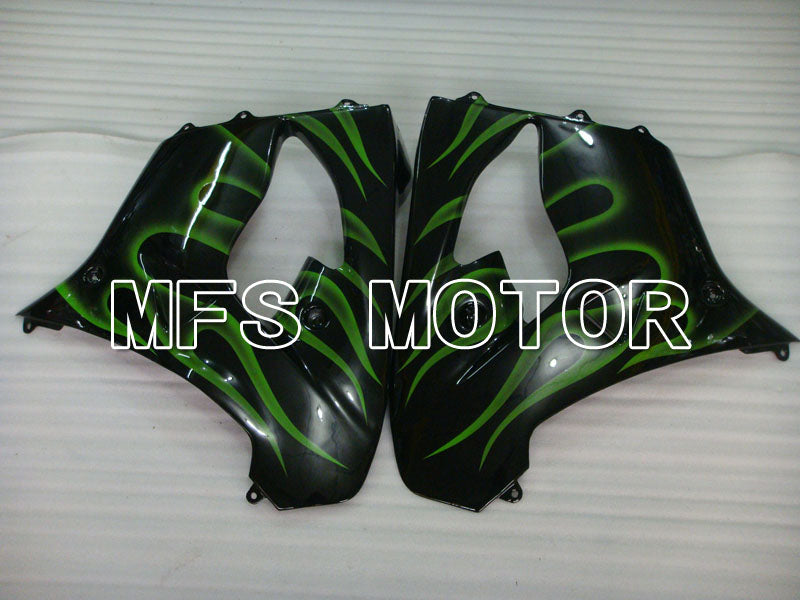 Kawasaki NINJA ZX9R 2000-2001 ABS Fairing - Flame - Black Green - MFS3827 - Fairings Kit