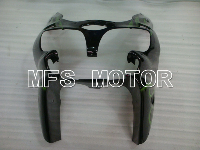 Kawasaki NINJA ZX9R 2000-2001 ABS Fairing - Flame - Black Green - MFS3827 - Fairings Kit