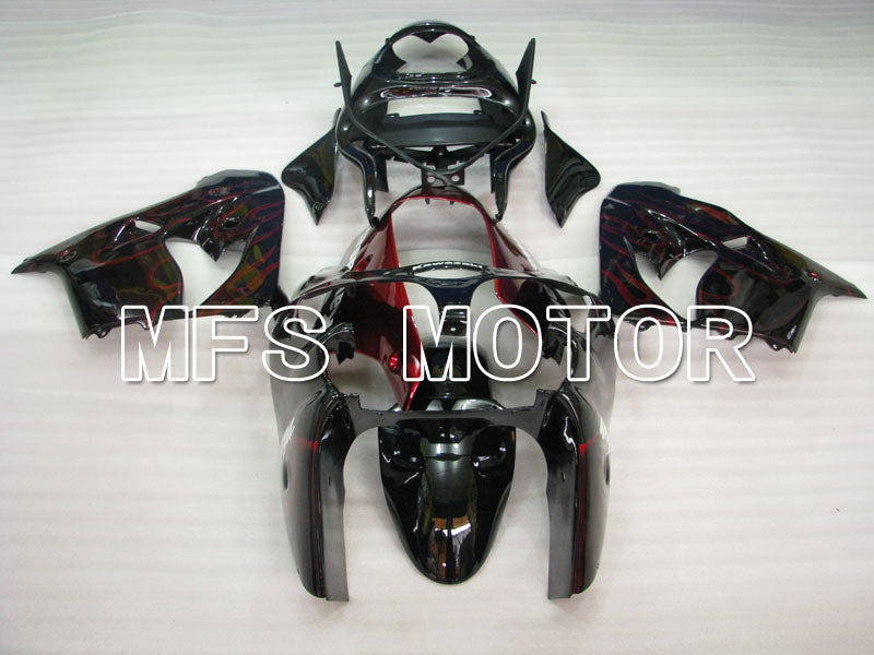 Kawasaki NINJA ZX9R 2000-2001 ABS Fairing - Flame - Black Red - MFS3830 - Fairings Kit