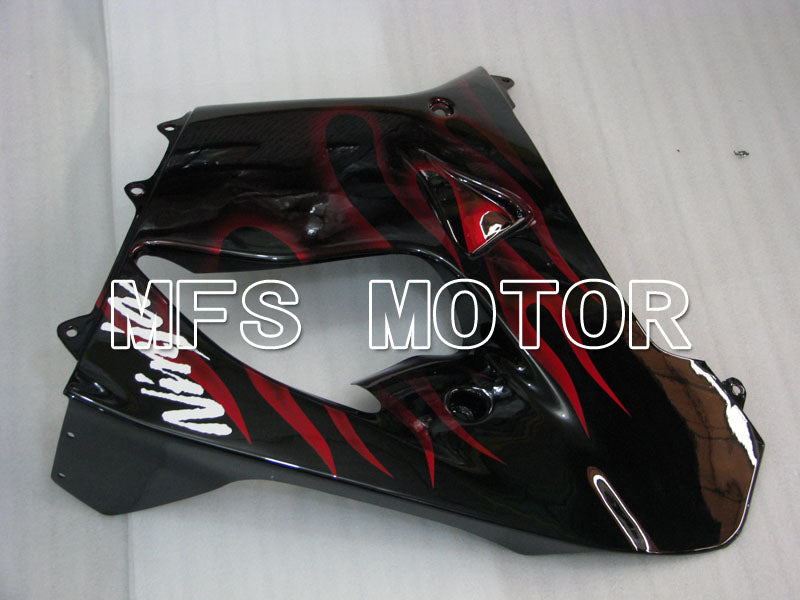 Kawasaki NINJA ZX9R 2000-2001 ABS Fairing - Flame - Black Red - MFS3834 - Fairings Kit