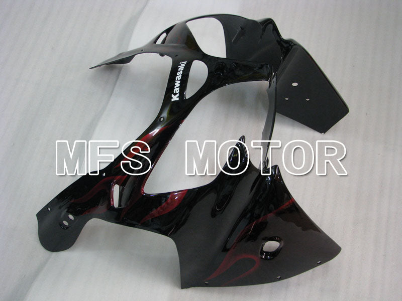 Kawasaki NINJA ZX9R 2000-2001 ABS Fairing - Flame - Black Red - MFS3834 - Fairings Kit