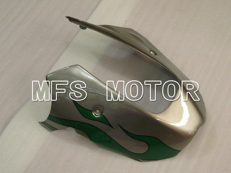 Kawasaki NINJA ZX9R 2000-2001 ABS Fairing - Flame - Green Silver - MFS3854 - Fairings Kit
