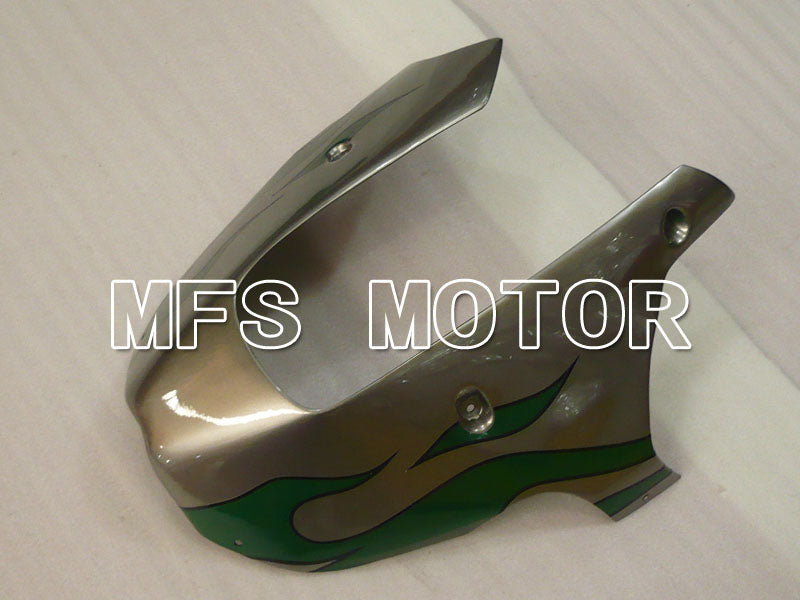 Kawasaki NINJA ZX9R 2000-2001 ABS Fairing - Flame - Green Silver - MFS3854 - Fairings Kit