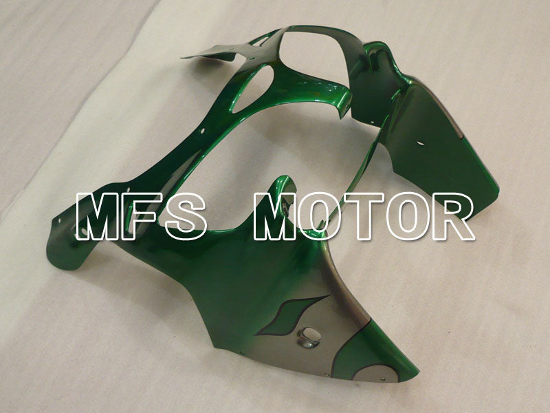 Kawasaki NINJA ZX9R 2000-2001 ABS Fairing - Flame - Green Silver - MFS3854 - Fairings Kit