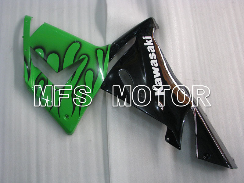 Kawasaki NINJA ZX10R 2004-2005 Injection ABS Fairing - Flame - Black Green - MFS3954 - Fairings Kit
