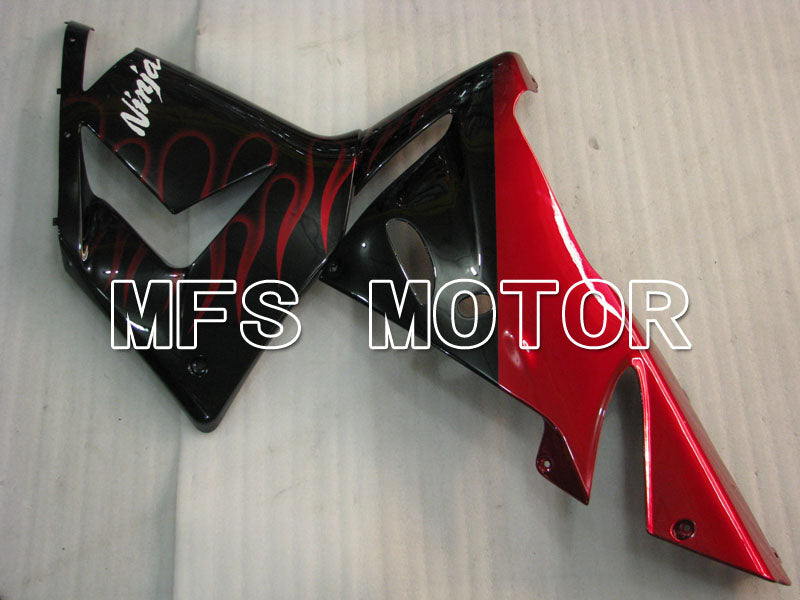 Kawasaki NINJA ZX10R 2004-2005 Injection ABS Fairing - Flame - Black Red - MFS3961 - Fairings Kit