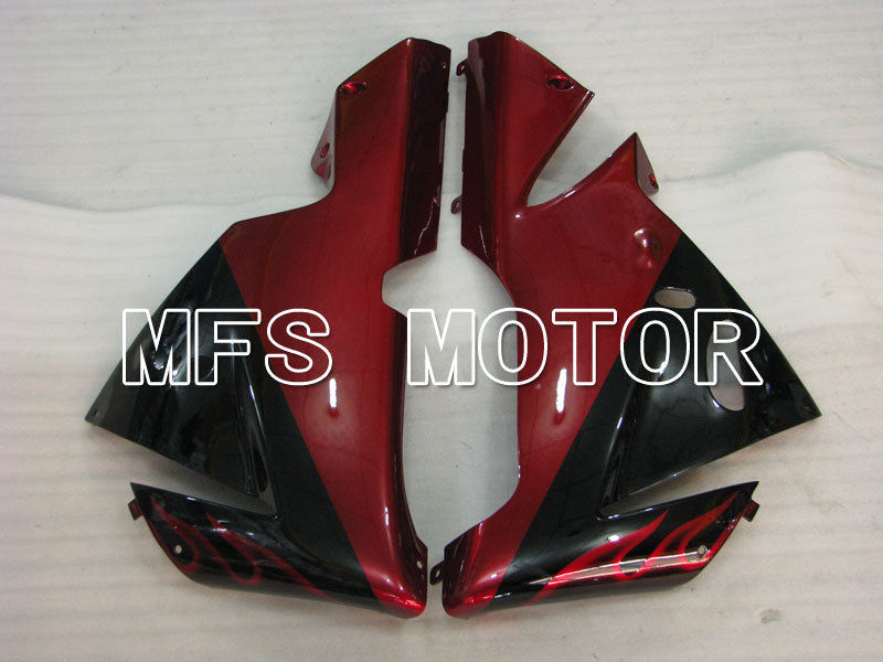 Kawasaki NINJA ZX10R 2004-2005 Injection ABS Fairing - Flame - Black Red - MFS3961 - Fairings Kit