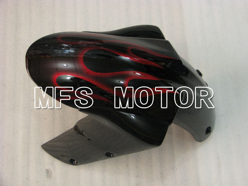Kawasaki NINJA ZX10R 2004-2005 Injection ABS Fairing - Flame - Black Red - MFS3961 - Fairings Kit
