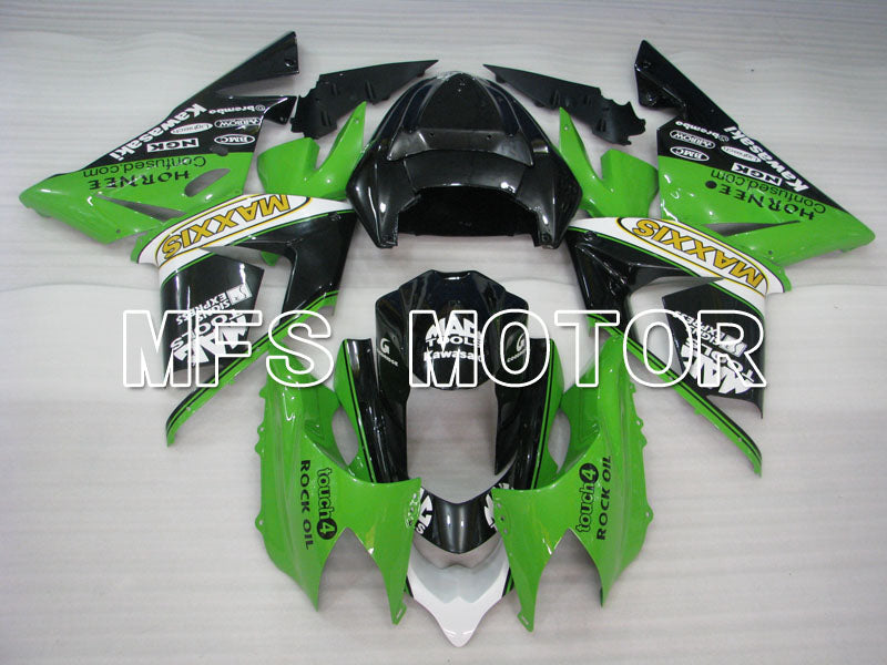 Kawasaki NINJA ZX10R 2004-2005 Injection ABS Fairing - MAXXIS - Black Green - MFS3963 - Fairings Kit