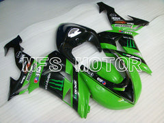 Kawasaki NINJA ZX10R 2006-2007 Injection ABS Fairing - Monster - Black Green - MFS4008 - Fairings Kit