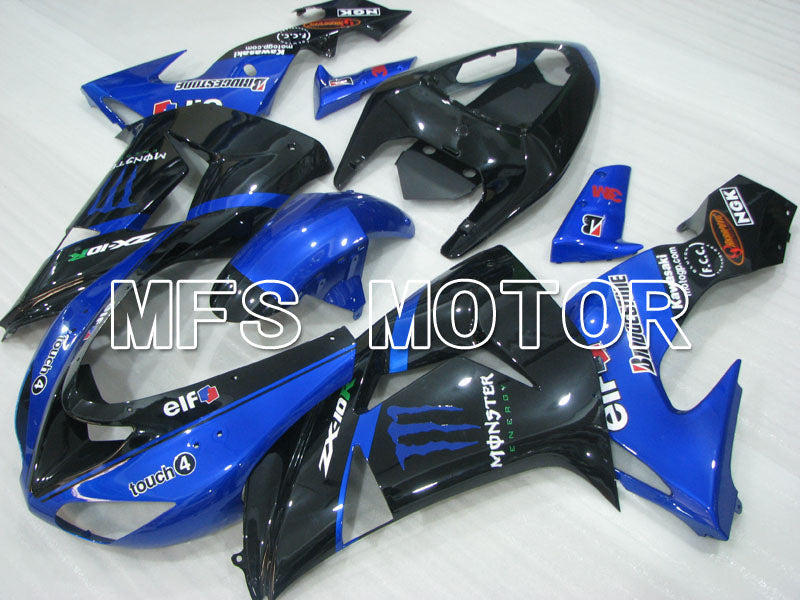 Kawasaki NINJA ZX10R 2006-2007 Injection ABS Fairing - Monster - Black Blue - MFS4031 - Fairings Kit