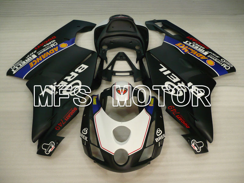 Ducati 749 / 999 2003-2004 Injection ABS Fairing - BREIL - White Black Matte - MFS4036 - Fairings Kit