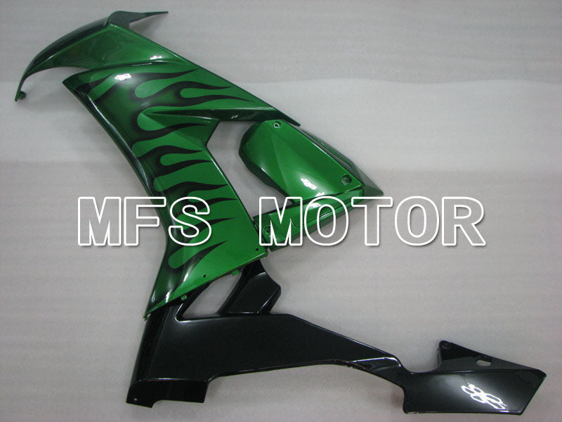 Kawasaki NINJA ZX10R 2008-2010 Injection ABS Fairing - Flame - Black Green - MFS4052 - Fairings Kit