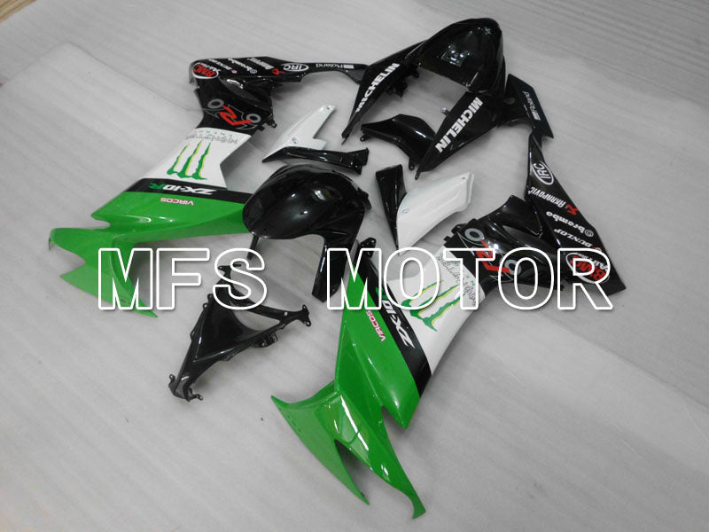 Kawasaki NINJA ZX10R 2008-2010 Injection ABS Fairing - Monster - Black Green White - MFS4064 - Fairings Kit