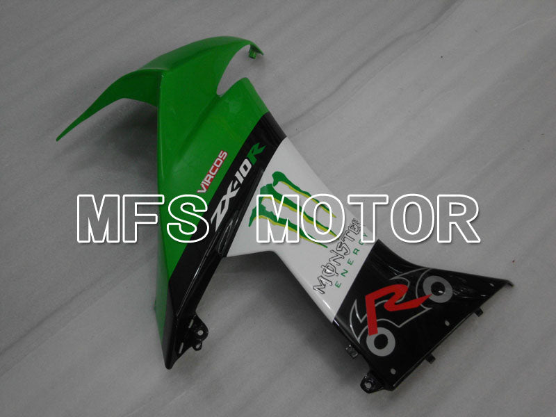Kawasaki NINJA ZX10R 2008-2010 Injection ABS Fairing - Monster - Black Green White - MFS4064 - Fairings Kit