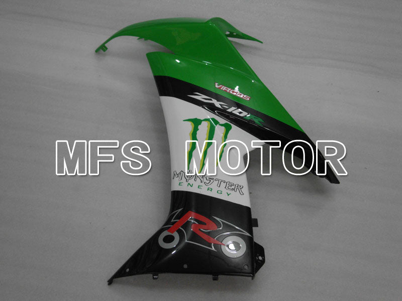Kawasaki NINJA ZX10R 2008-2010 Injection ABS Fairing - Monster - Black Green White - MFS4064 - Fairings Kit