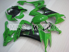 Kawasaki NINJA ZX10R 2008-2010 Injection ABS Fairing - Monster - Black Green - MFS4078 - Fairings Kit