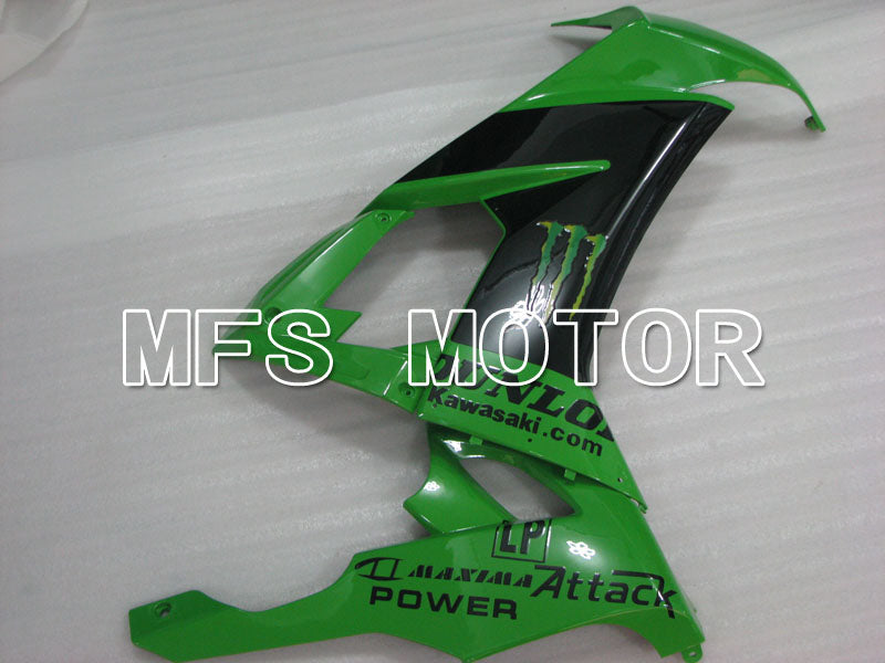 Kawasaki NINJA ZX10R 2008-2010 Injection ABS Fairing - Monster - Black Green - MFS4078 - Fairings Kit