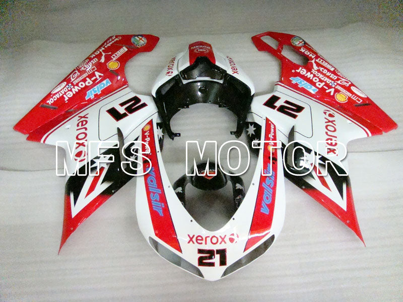 Ducati 848 / 1098 / 1198 2007-2011 Injection ABS Fairing - Xerox - Red White - MFS4098 - Fairings Kit