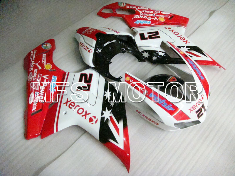Ducati 848 / 1098 / 1198 2007-2011 Injection ABS Fairing - Xerox - Red White - MFS4098 - Fairings Kit
