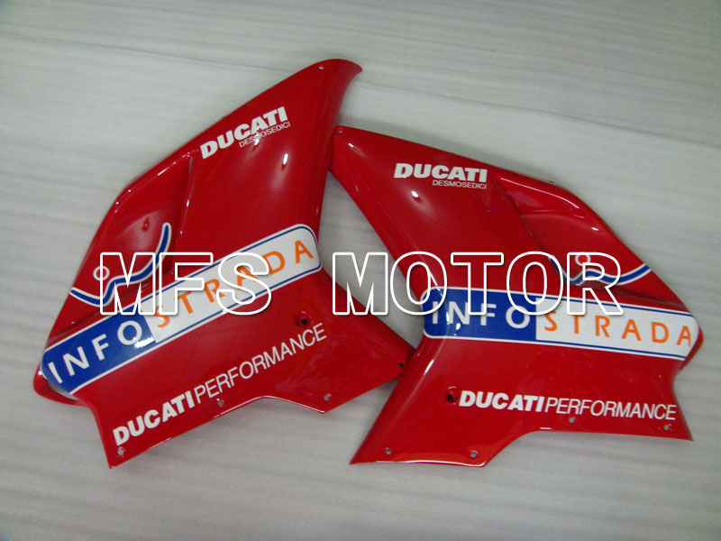 Ducati 848 / 1098 / 1198 2007-2011 Injection ABS Fairing - INFO STRADA - Red White - MFS4123 - Fairings Kit