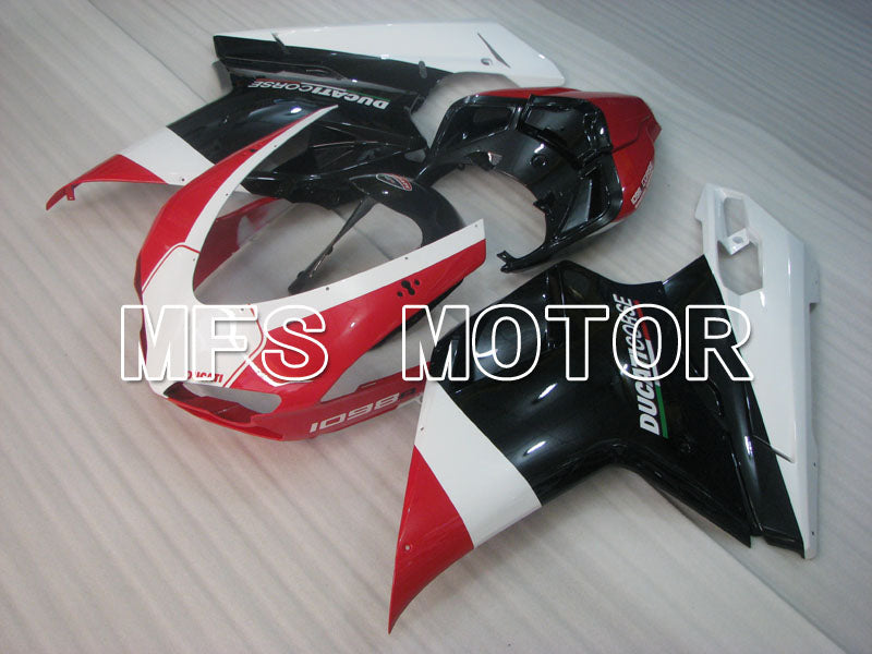 Ducati 848 / 1098 / 1198 2007-2011 Injection ABS Fairing - Factory Style - Black Red - MFS4152 - Fairings Kit
