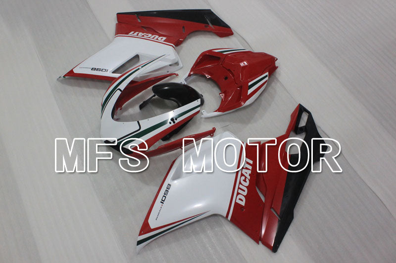 Ducati 848 / 1098 / 1198 2007-2011 Injection ABS Fairing - Factory Style - Red White - MFS4156 - Fairings Kit
