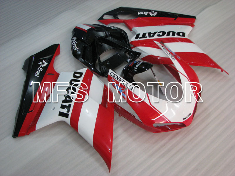 Ducati 848 / 1098 / 1198 2007-2011 Injection ABS Fairing - Factory Style - Red White - MFS4159 - Fairings Kit