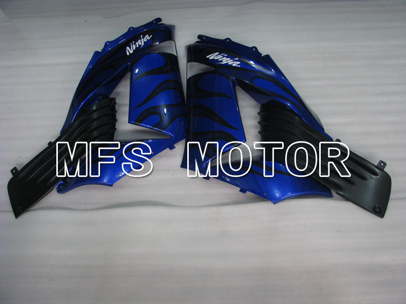 Kawasaki NINJA ZX14R 2006-2011 Injection ABS Fairing - Flame - Black Blue - MFS4164 - Fairings Kit