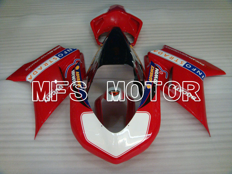 Ducati 848 / 1098 / 1198 2007-2011 Injection ABS Fairing - INFO STRADA - Red White - MFS4193 - Fairings Kit