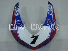 Ducati 848 / 1098 / 1198 2007-2011 Injection ABS Fairing - Unibat - Red wine color White - MFS4197 - Fairings Kit