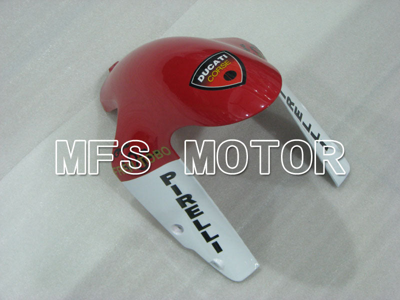 Ducati 848 / 1098 / 1198 2007-2011 Injection ABS Fairing - Unibat - Red wine color White - MFS4197 - Fairings Kit