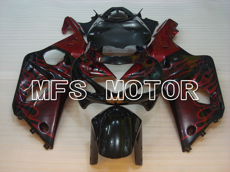 Suzuki GSXR1000 2000-2002 Injection ABS Fairing - Flame - Black Red - MFS4246 - Fairings Kit