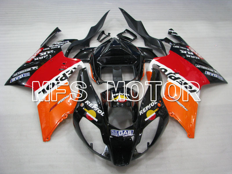 Aprilia RSV 1000 R 2004-2009 ABS Fairing - Repsol - Black Red Orange - MFS4334 - Fairings Kit