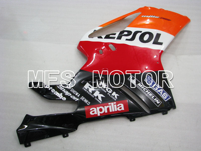 Aprilia RSV 1000 R 2004-2009 ABS Fairing - Repsol - Black Red Orange - MFS4334 - Fairings Kit