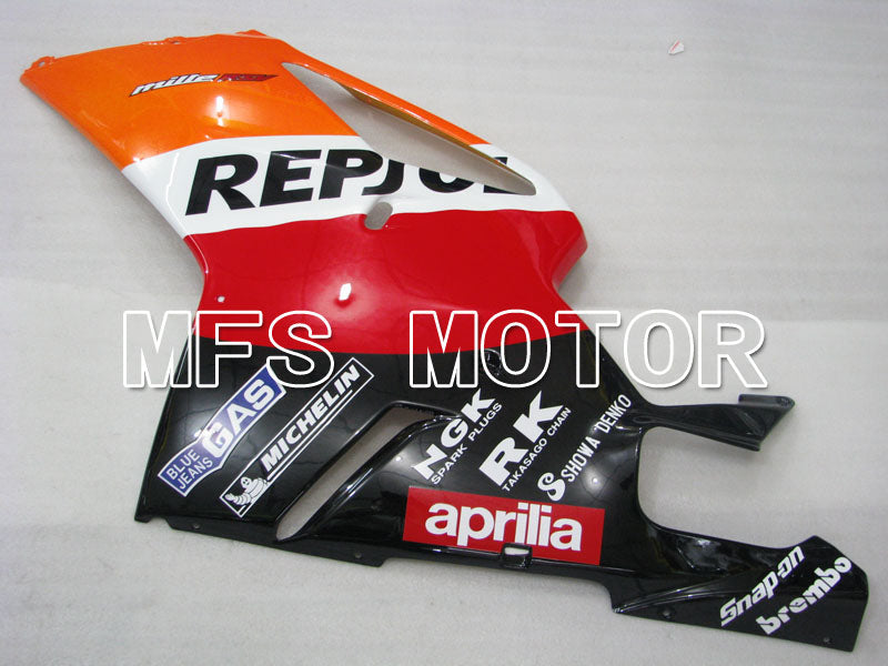 Aprilia RSV 1000 R 2004-2009 ABS Fairing - Repsol - Black Red Orange - MFS4334 - Fairings Kit