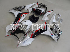 BMW S1000RR 2009-2014 Injection ABS Fairing - Factory Style - Black White Red - MFS4500 - Fairings Kit