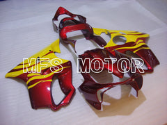 Honda CBR600 F4i 2001-2003 Injection ABS Fairing - Flame - Red wine color Yellow - MFS4667 - Fairings Kit