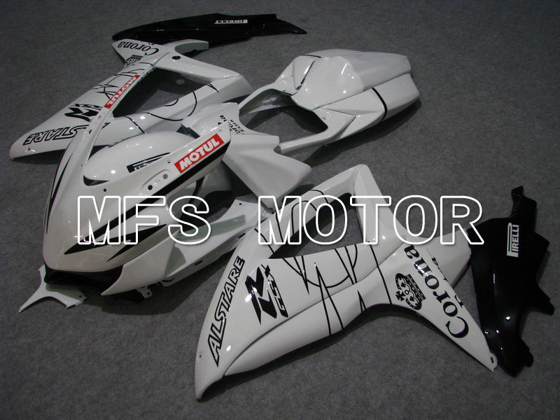 Suzuki GSXR600 GSXR750 2008-2010 Injection ABS Fairing - Corona - Black White - MFS5032 - Fairings Kit