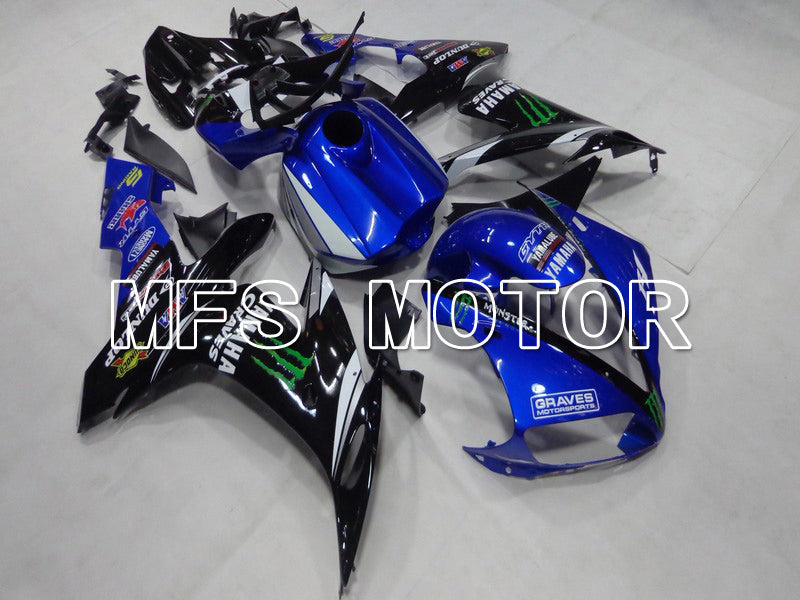 Yamaha YZF-R1 2004-2006 Injection ABS Fairing - Monster - Black Blue - MFS5039 - Fairings Kit