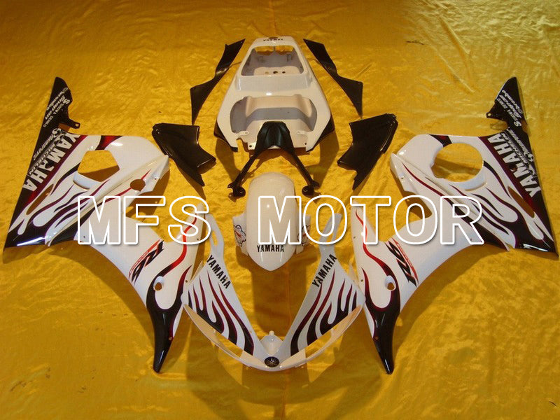 Yamaha YZF-R6 2003-2004 Injection ABS Fairing - Flame - Red White - MFS5215 - Fairings Kit