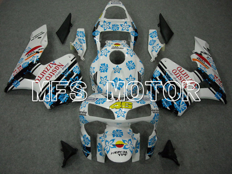 Honda CBR600RR 2003-2004 ABS Injection Fairing - Nastro Azzurro - White Blue - MFS5535 - Fairings Kit
