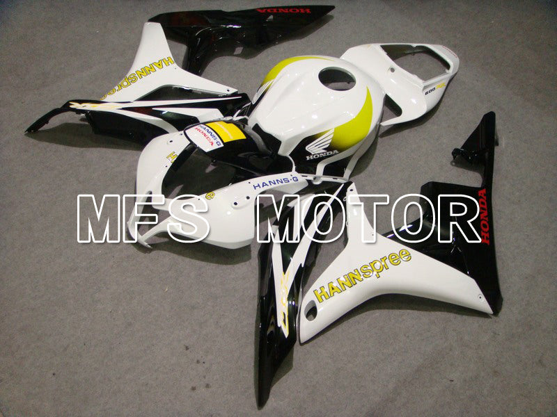 Honda CBR600RR 2007-2008 Injection ABS Fairing - HANN Spree - Black White - MFS5638 - Fairings Kit