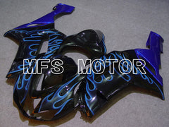 Kawasaki NINJA ZX6R 2007-2008 Injection ABS Fairing - Flame - Black Blue - MFS5752 - Fairings Kit